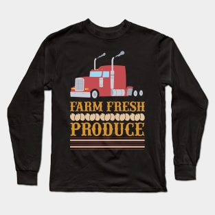 Farm Fresh Produce T Shirt For Women Men Long Sleeve T-Shirt